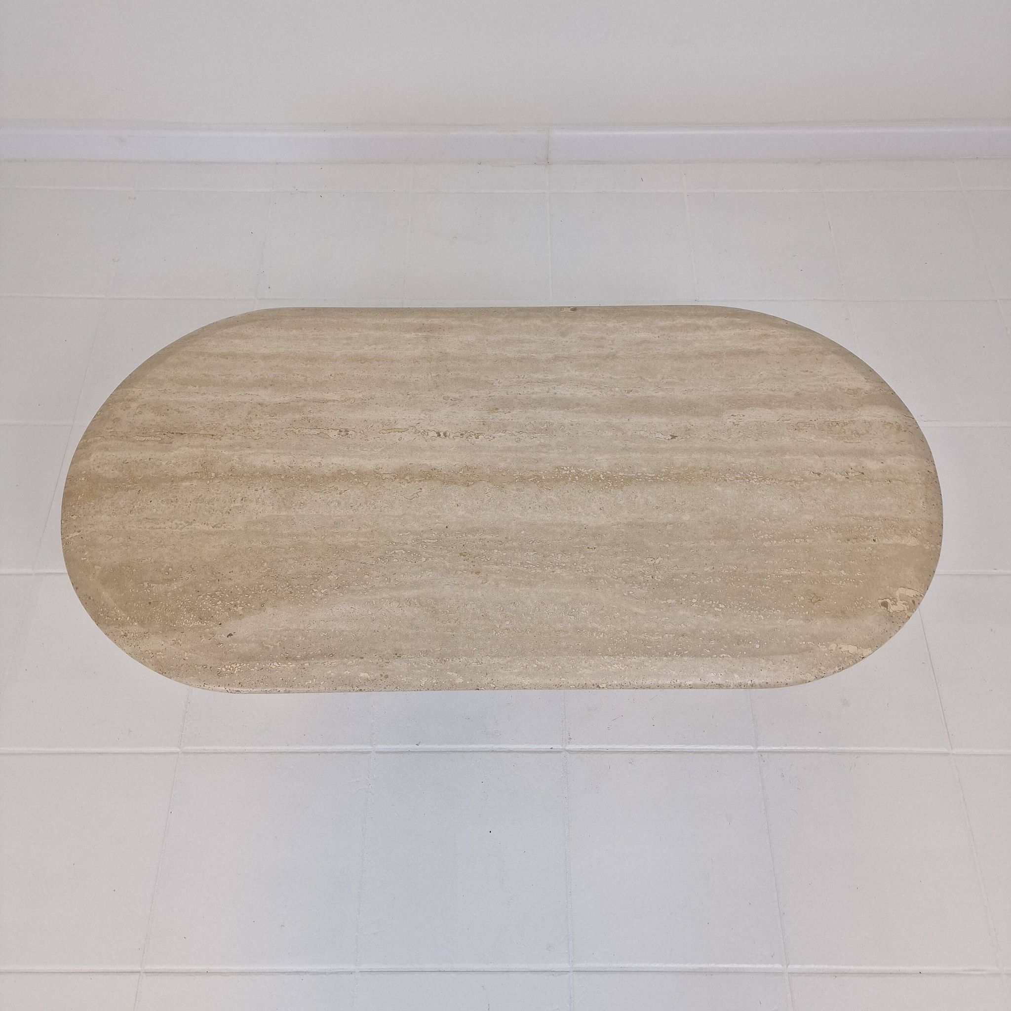 Travertine Coffee or Side Table, Italy 1980s