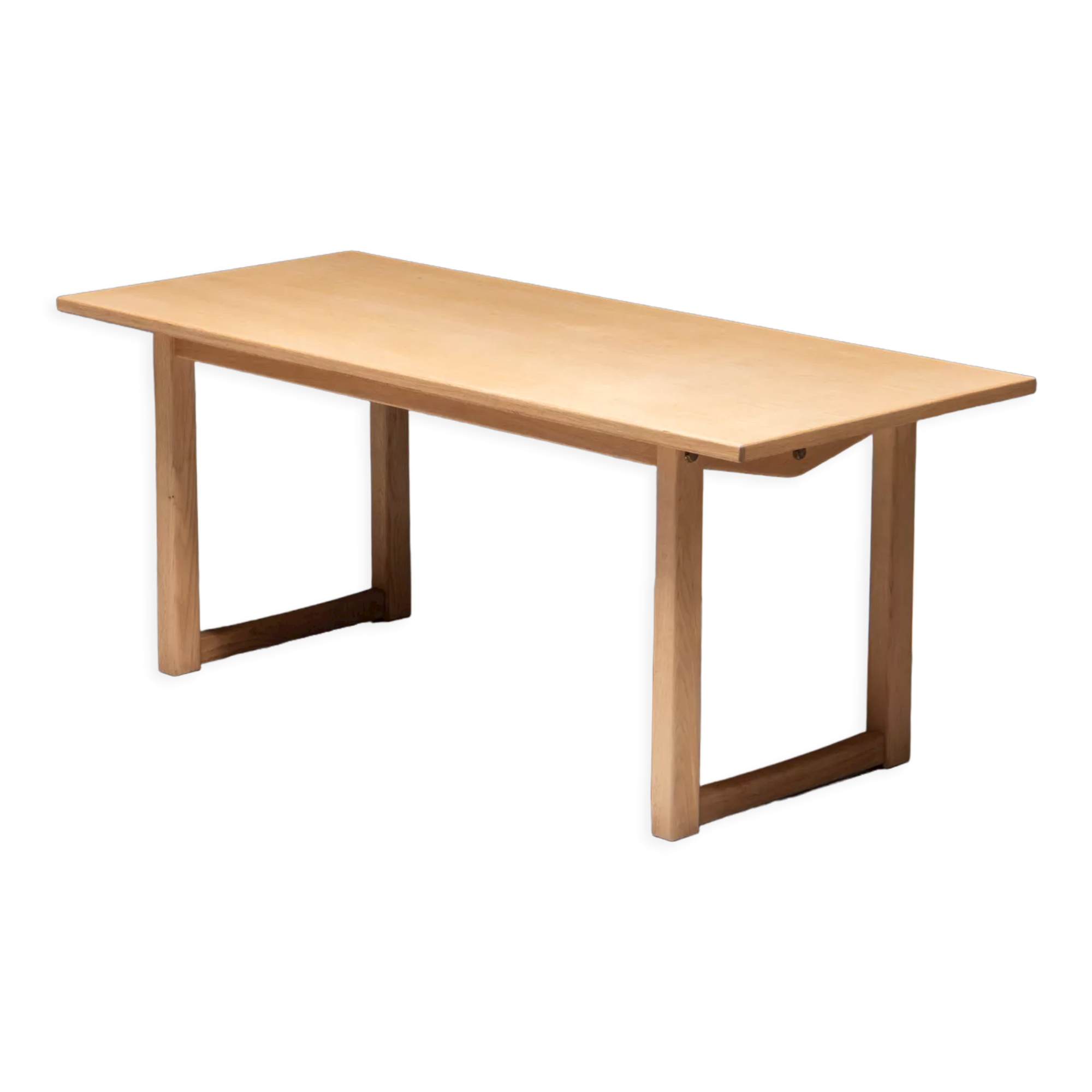 Coffee table in soap treated oak, carl malmsten, 1960's, sweden