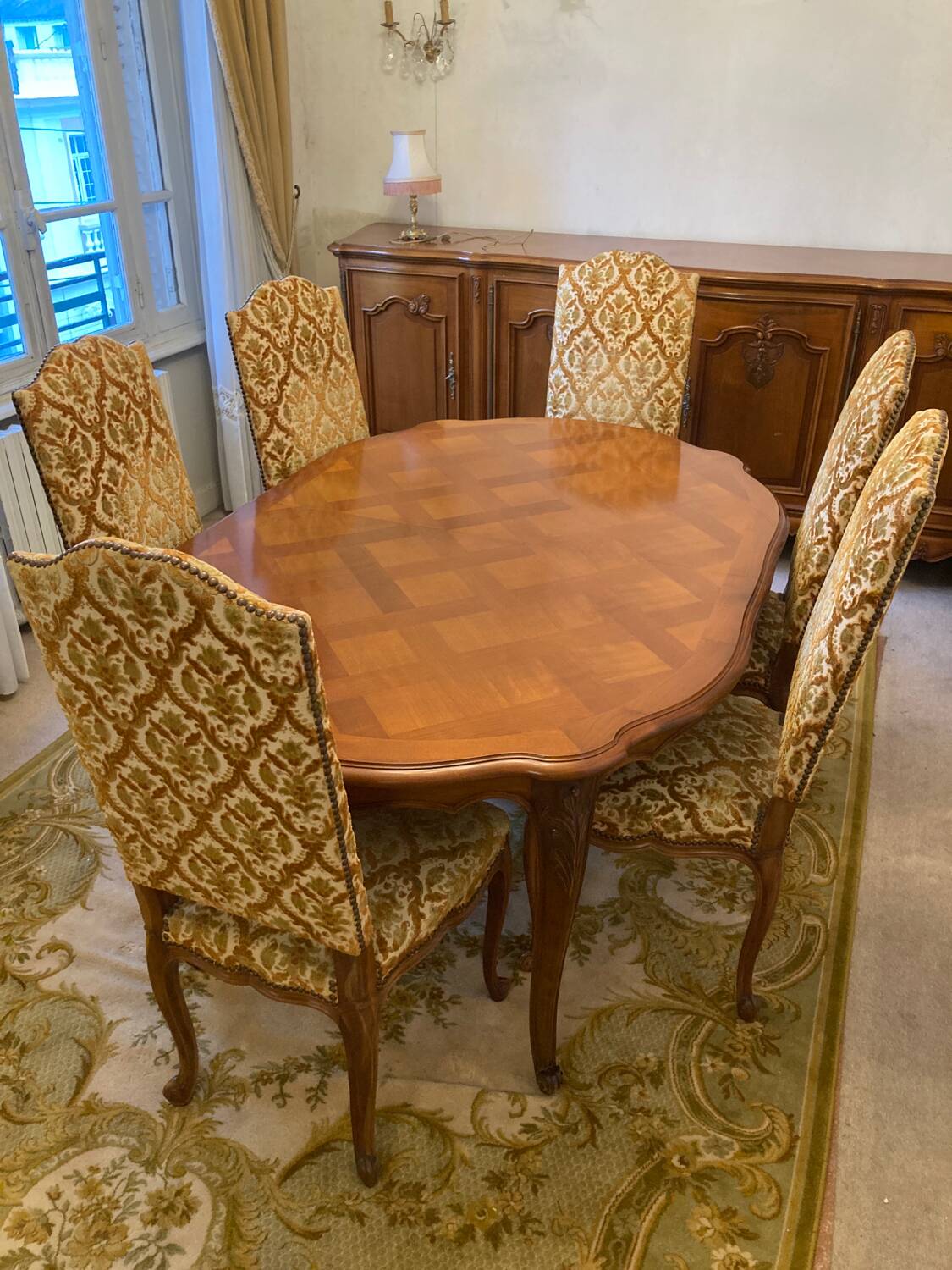 Louis XV style upholstered chairs