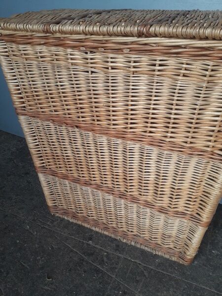 Chest 65cm basket basket rattan wicker period 1960