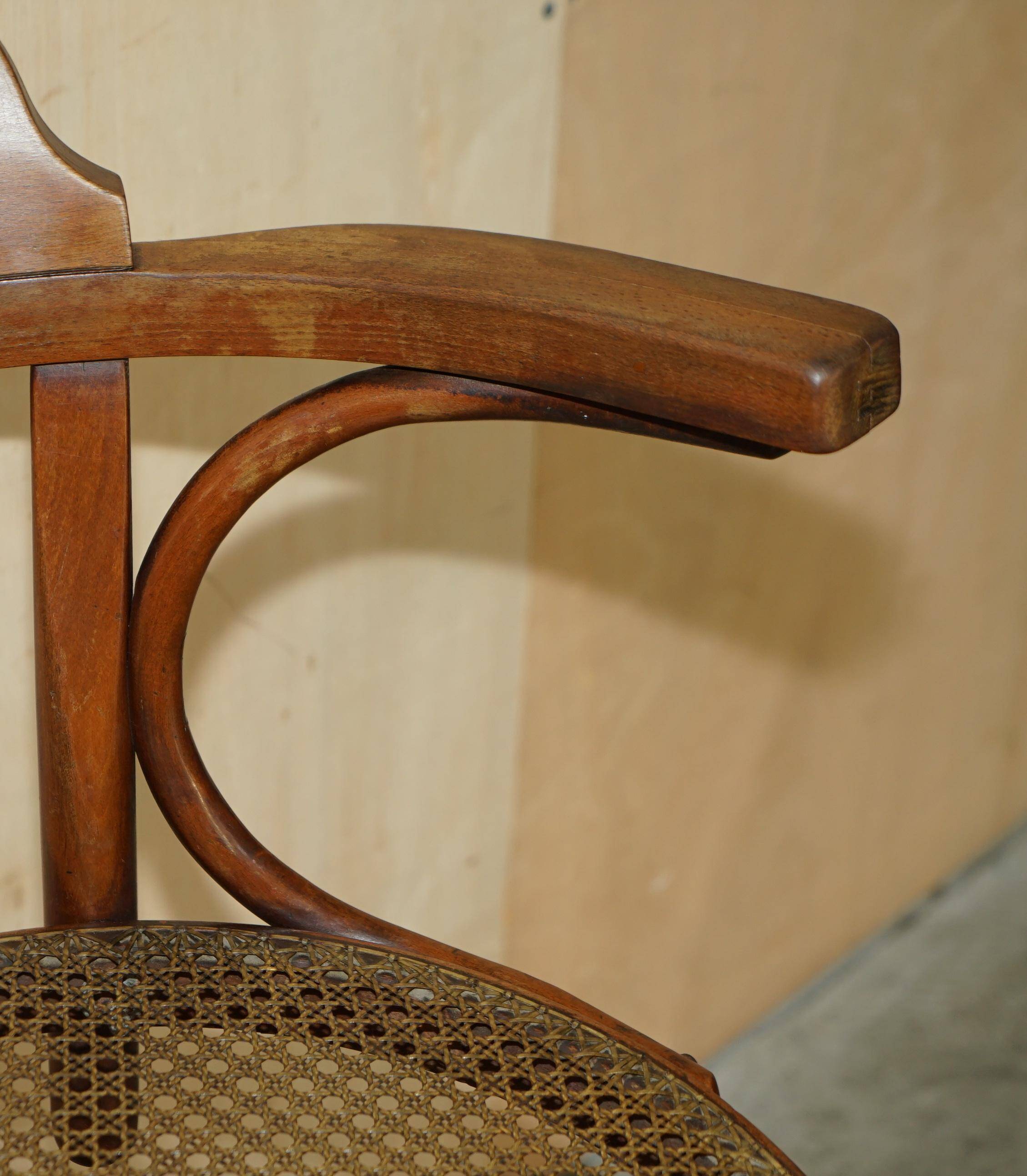 Antique Thonet model no. 3 swivel office armchair