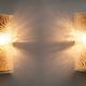 Pair of Modern Italian Murano Glass and Brass Wall Sconces "Corteccia", 80s