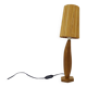 Sculptural lamp in carved oak wood, 70s 80s