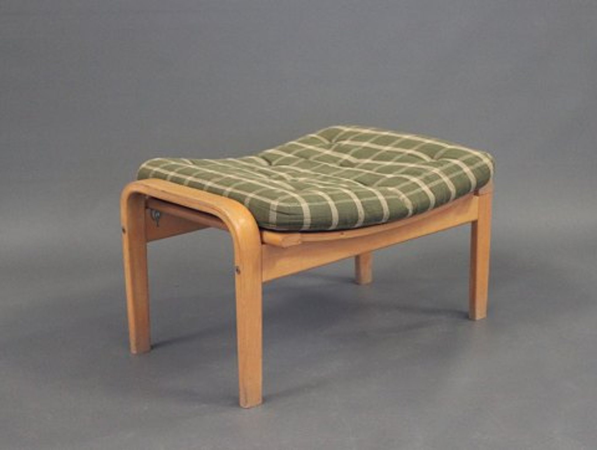 Pair of armchairs and a stool designed by Alf Svensson and manufactured by Källemo