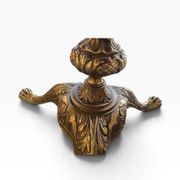 Table d'appoint/table basse vintage en laiton avec plateau en onyx