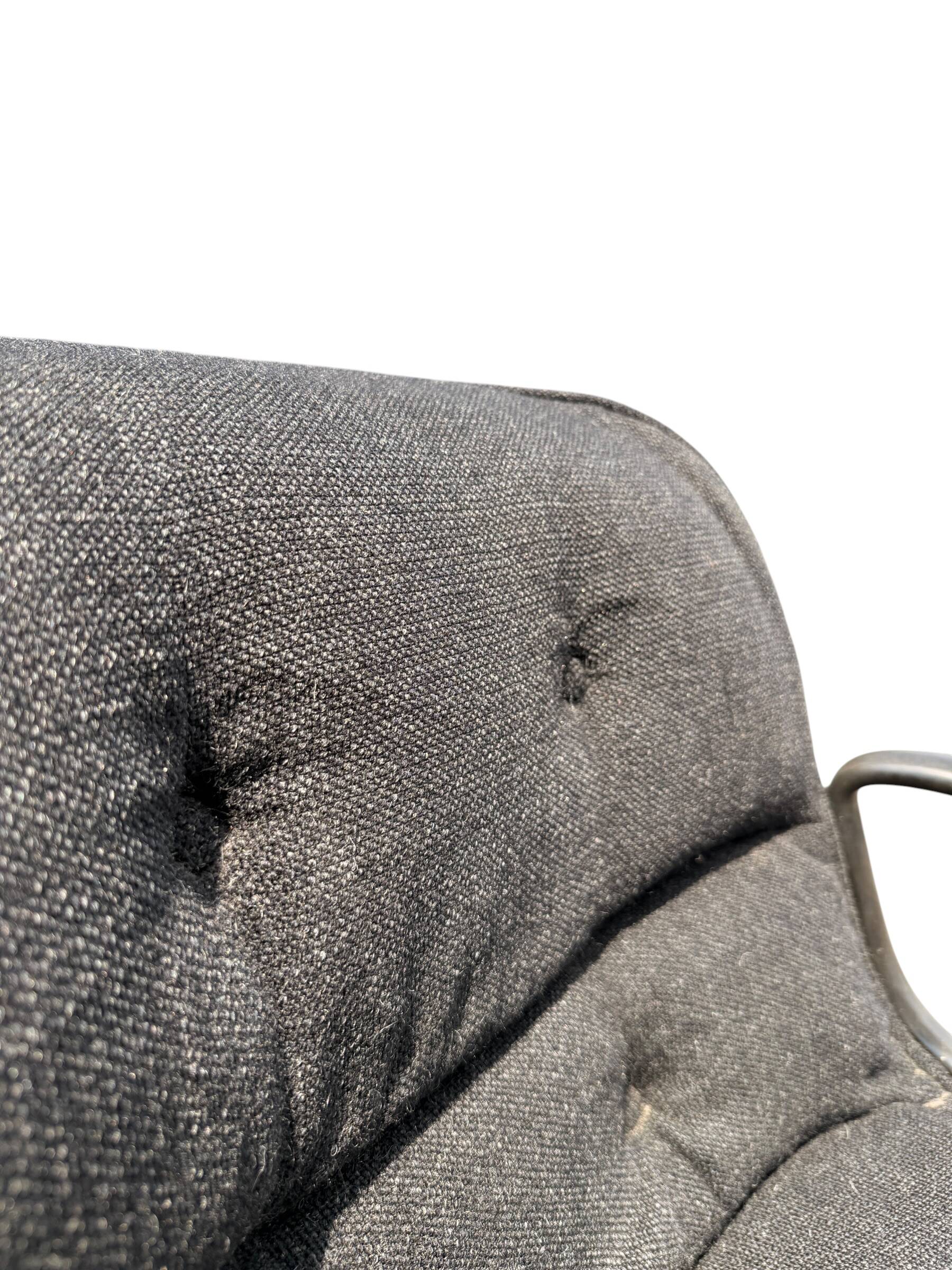 Charles Pollock Office Chair for Knoll - Grey Fabric on Wheels