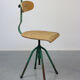 Set of 2 industrial mint green swivel chairs, 1960