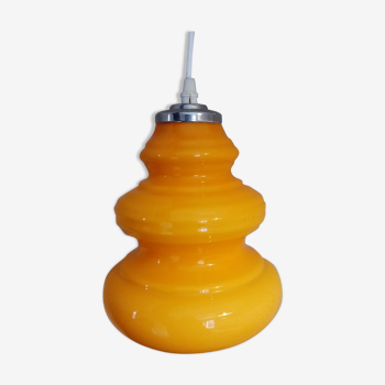 Lampe 70's opaline orange