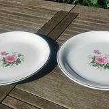 Set of two large porcelain serving dishes from the KG Luneville faience factory - Fabiola model