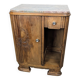 Art Deco bedside table in wood and marble