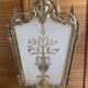 Antique Lustre Hall LOUIS XVI Bronze + Glass Plates Decorated with Engraved Tree