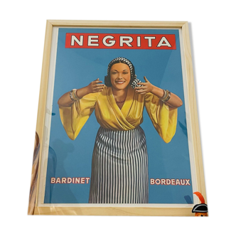 Illustrations negrita bordeaux publicité vintage de 1930 - 30x40cm