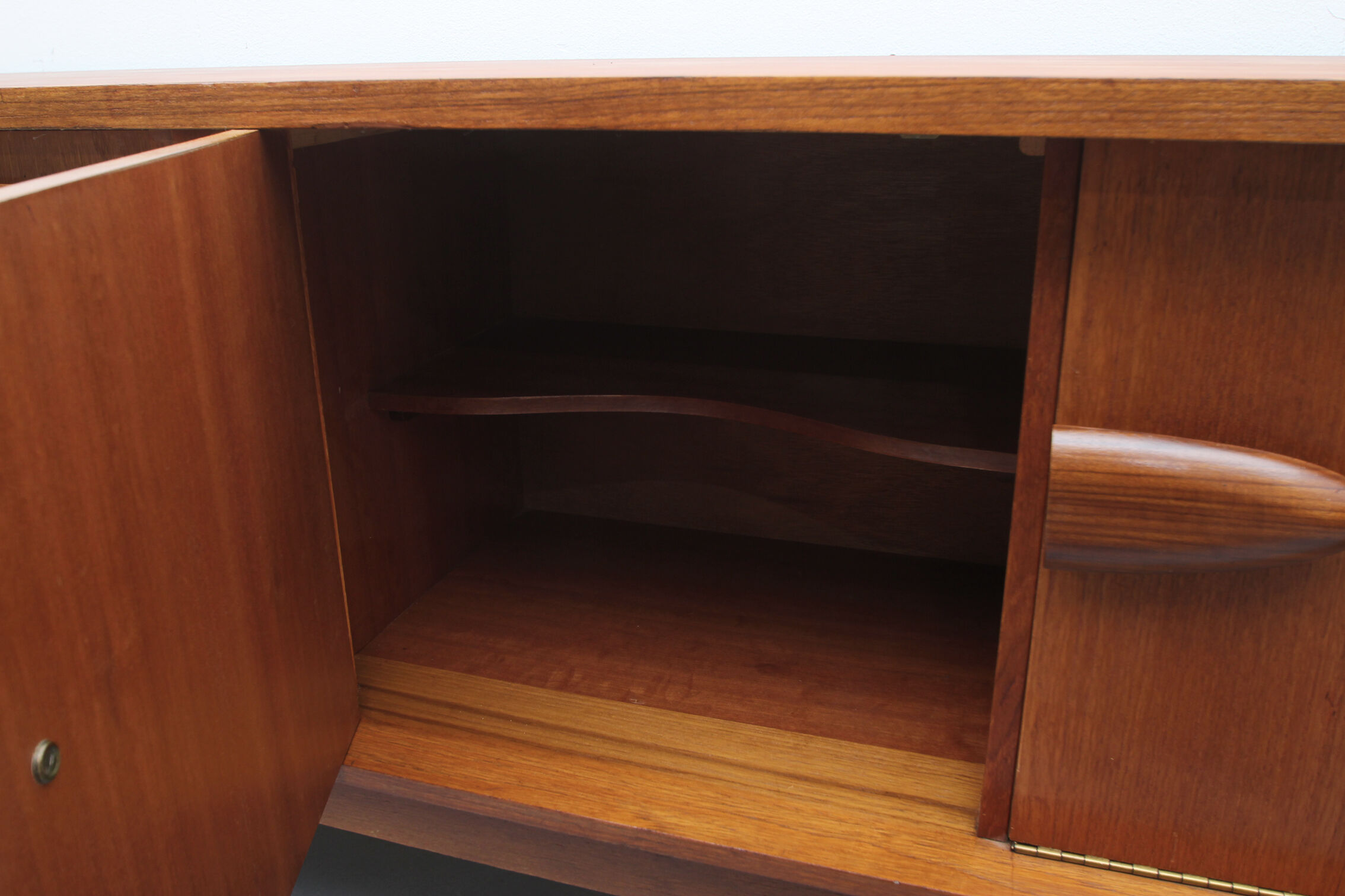 1960s british teak sideboard with bar cabinet