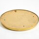 Beautiful, heavy, round Italian brass mirror from the 1960s