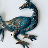 Metal peacock wall decoration