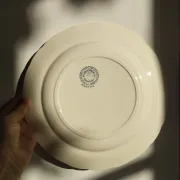 6 assiettes plates en faïence terre de fer HB Choisy-le-Roi « Henriette »
