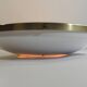 Large vintage ceiling light in opaline glass and brass – Arne Jacobsen style