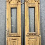 From a beautiful Lyonnaise residence: superb pair of Renaissance style doors in solid wood circa 1800
