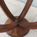 Art Deco pedestal table walnut side table