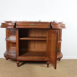 Half-moon shaped serving trolley