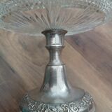 Compotier in molded glass and regulated foot