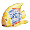 Fish figurine made in trencadis style mosaic. Fish sculpture.