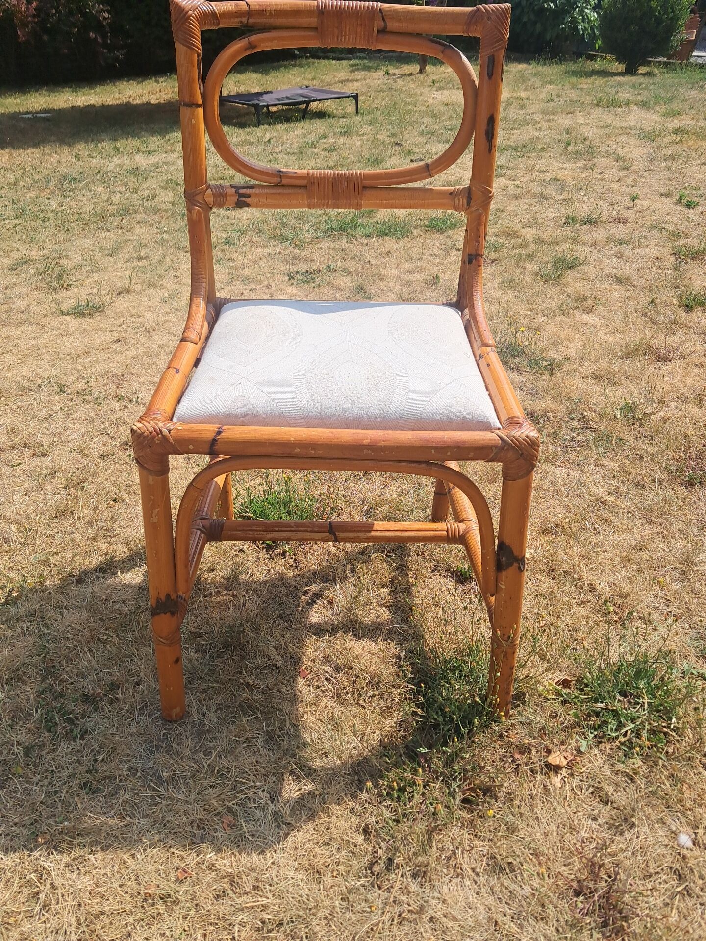 Renovated vintage rattan chair