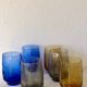 Lot de 6 verres bullés signés Riom