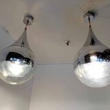Pair of space art pendants from the 80s.
