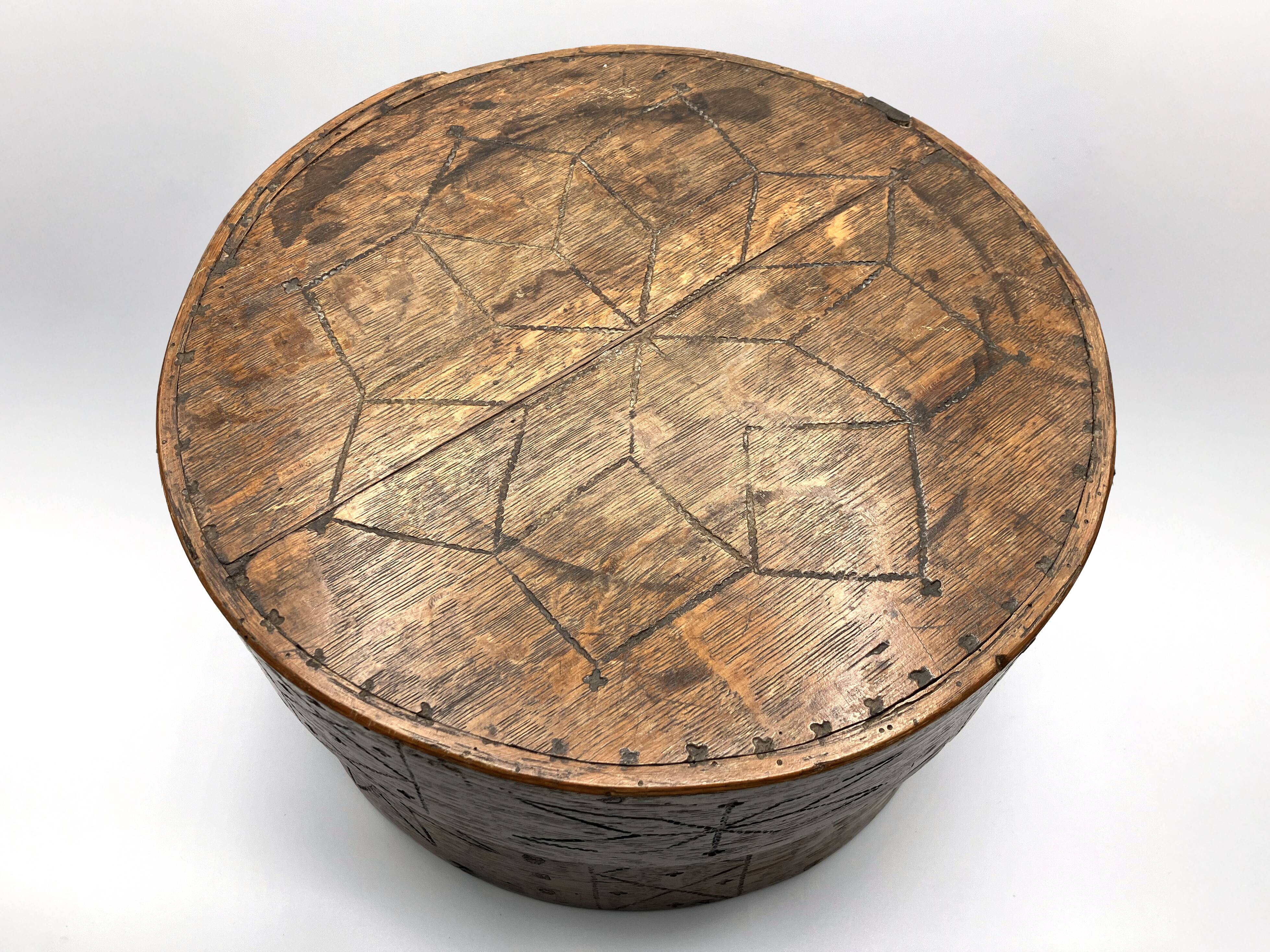 Antique Swedish Bentwood Box with Lid • Folk Art