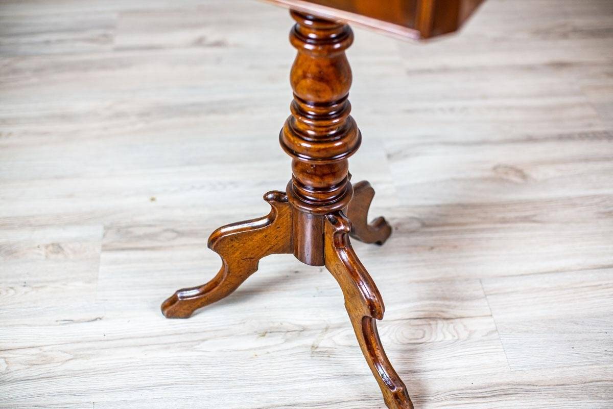 Antique Louis Philippe Sewing Table with Inlaid Top, 1860