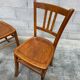 Deux chaises bistro bois courbé vintage