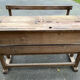 Bureau d’écolier double patiné
