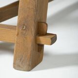 Elm table by Aranjou, France 1970s