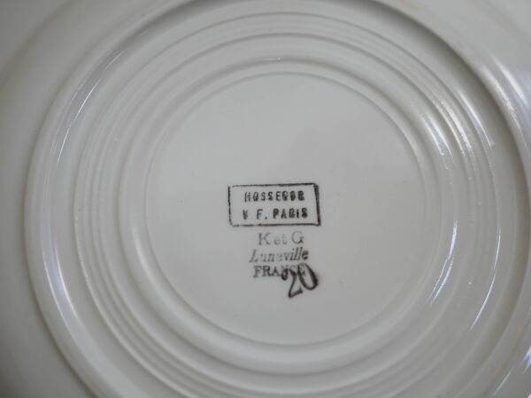 Série de 8 assiettes vintage éditées par K et G Lunéville