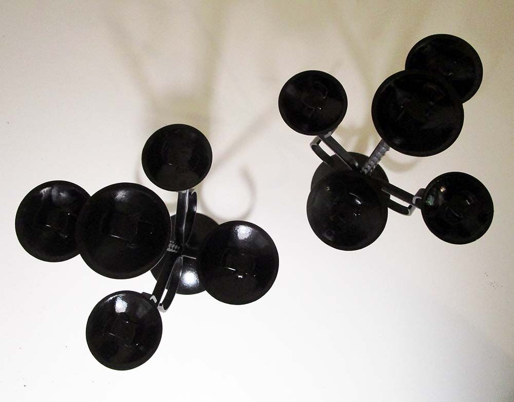 Set of 2 wrought iron chandeliers