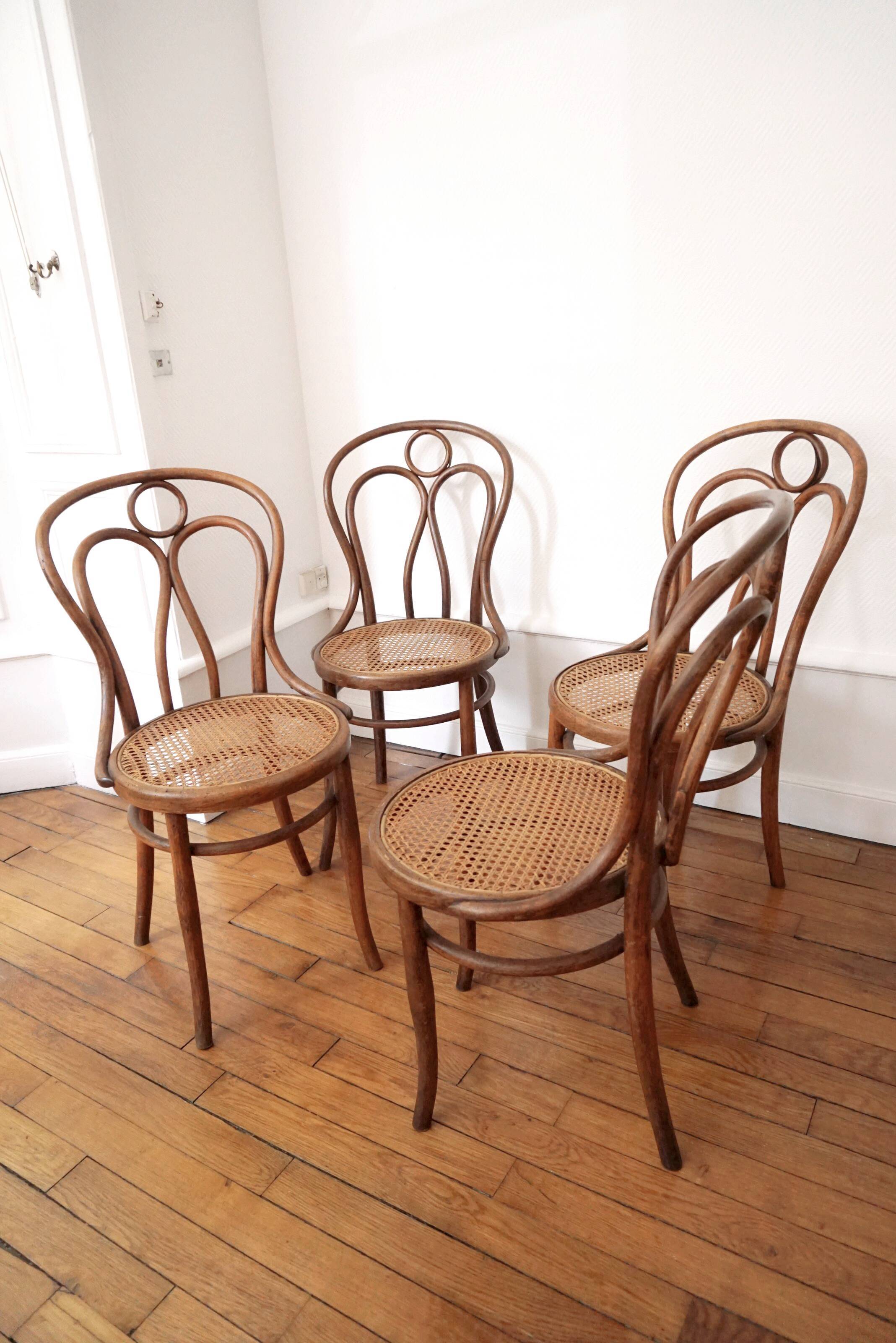 4 chairs bistro by Josef Hofmann type Thonet n°19