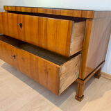 Biedermeier Two Drawer Commode, Cherry Veneer, South Germany, circa 1820