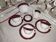 Vintage coffee service for 3 people in cream white with gold burgundy edging