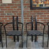 Set of 4 Italian design armchairs from the 80s