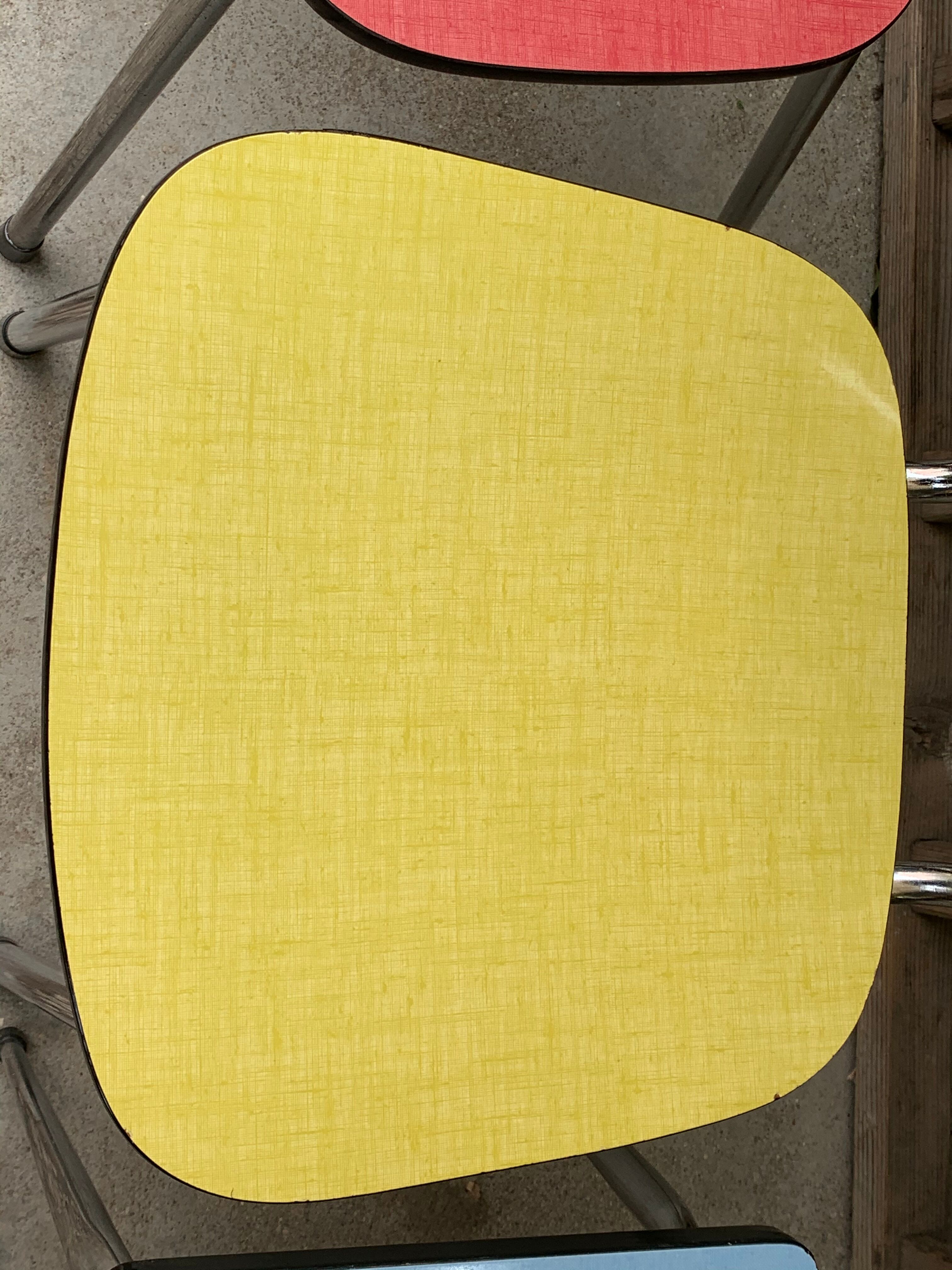 Mismatched formica chairs