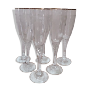 6 flûtes à champagne