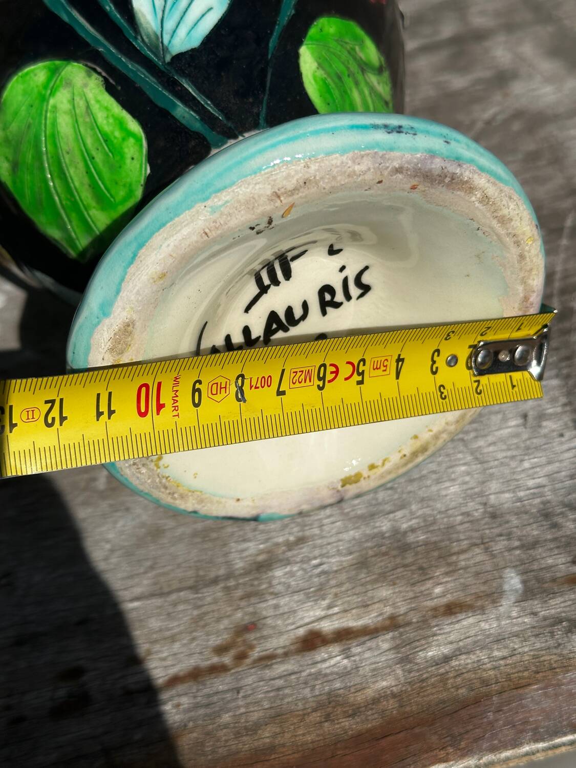 Vase Amphore céramique Vallauris signé JTF - H 30 cm