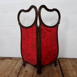 Screen carved wood glass beveled