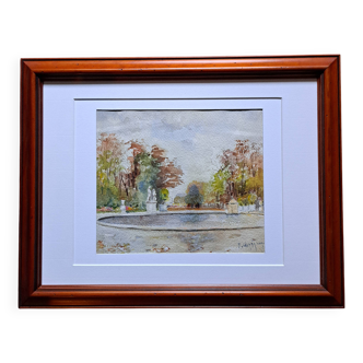 Aquarelle impressionniste signée Raymond CHARMAISON - Ecole française - PARIS - circa 1920