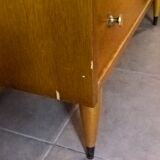 Scandinavian style round chest with 4 drawers