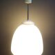 Vintage opaline pendant lamp, czechoslovakia 1950