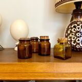 Brown glass jar