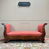 Bench, Mahogany Daybed, Restoration Period, 19th Century