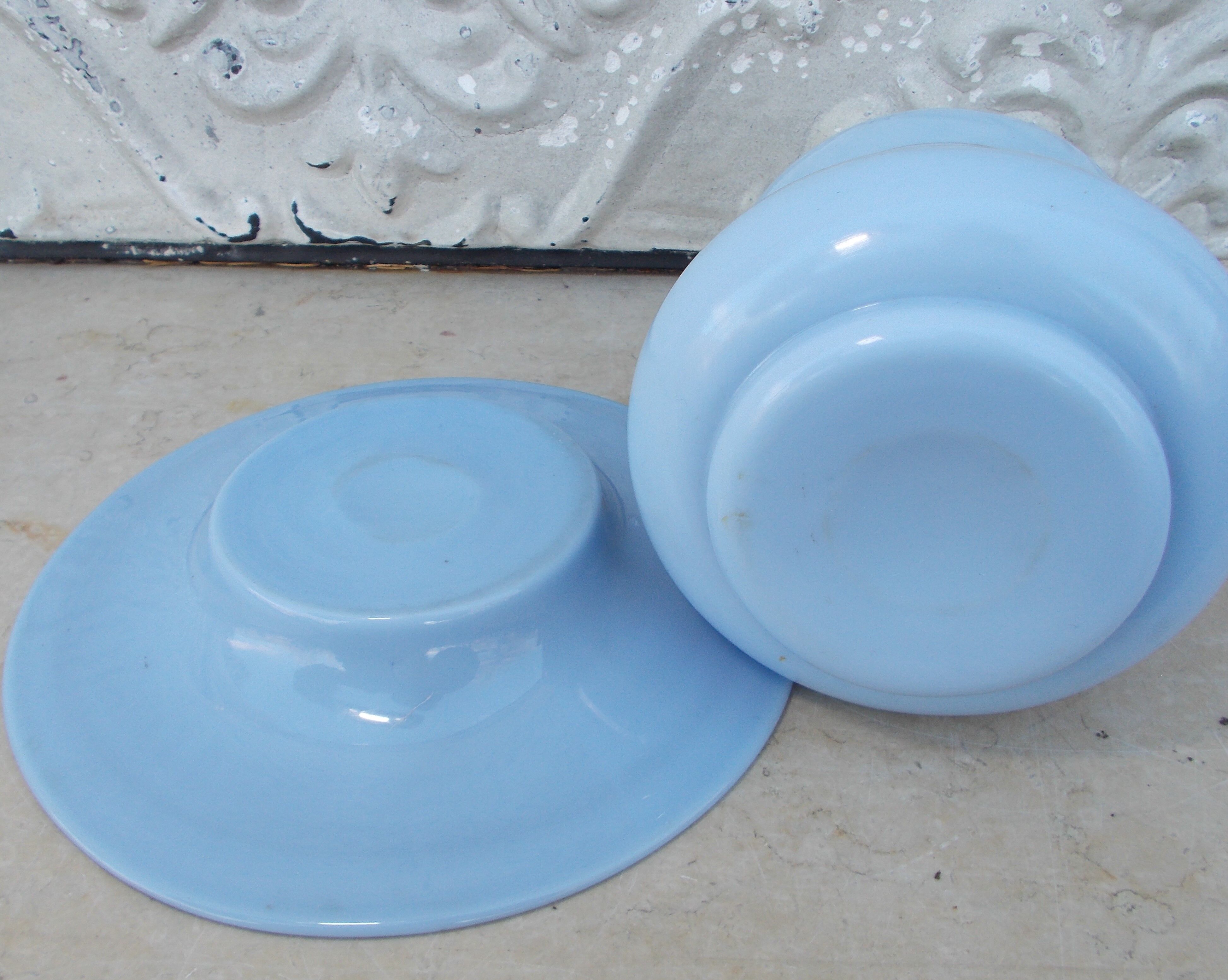 Blue opaline XIXth night water service